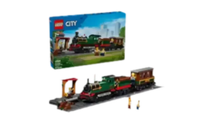 LEGO City Tren de Vapor Clásico con Estación y 5 Minifiguras